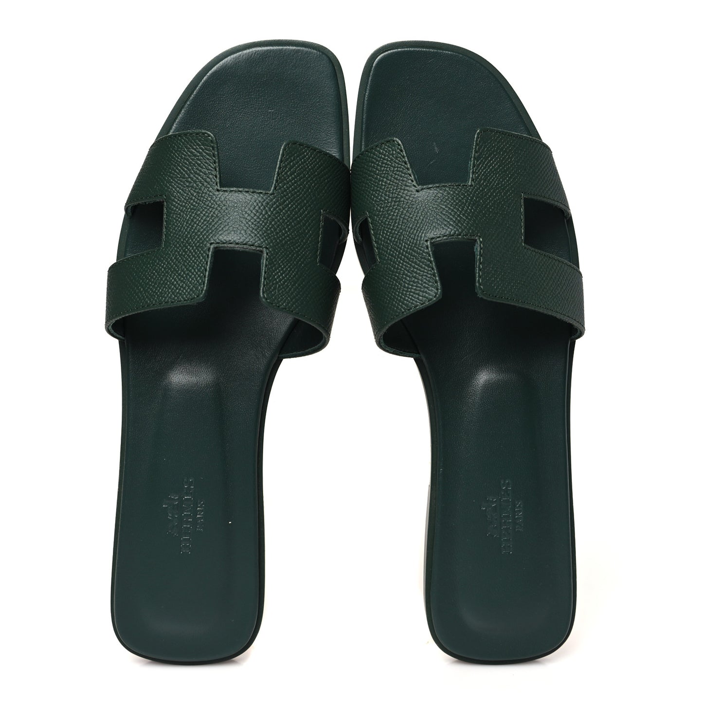 Calfskin Oran Sandals 40 Vert Viride