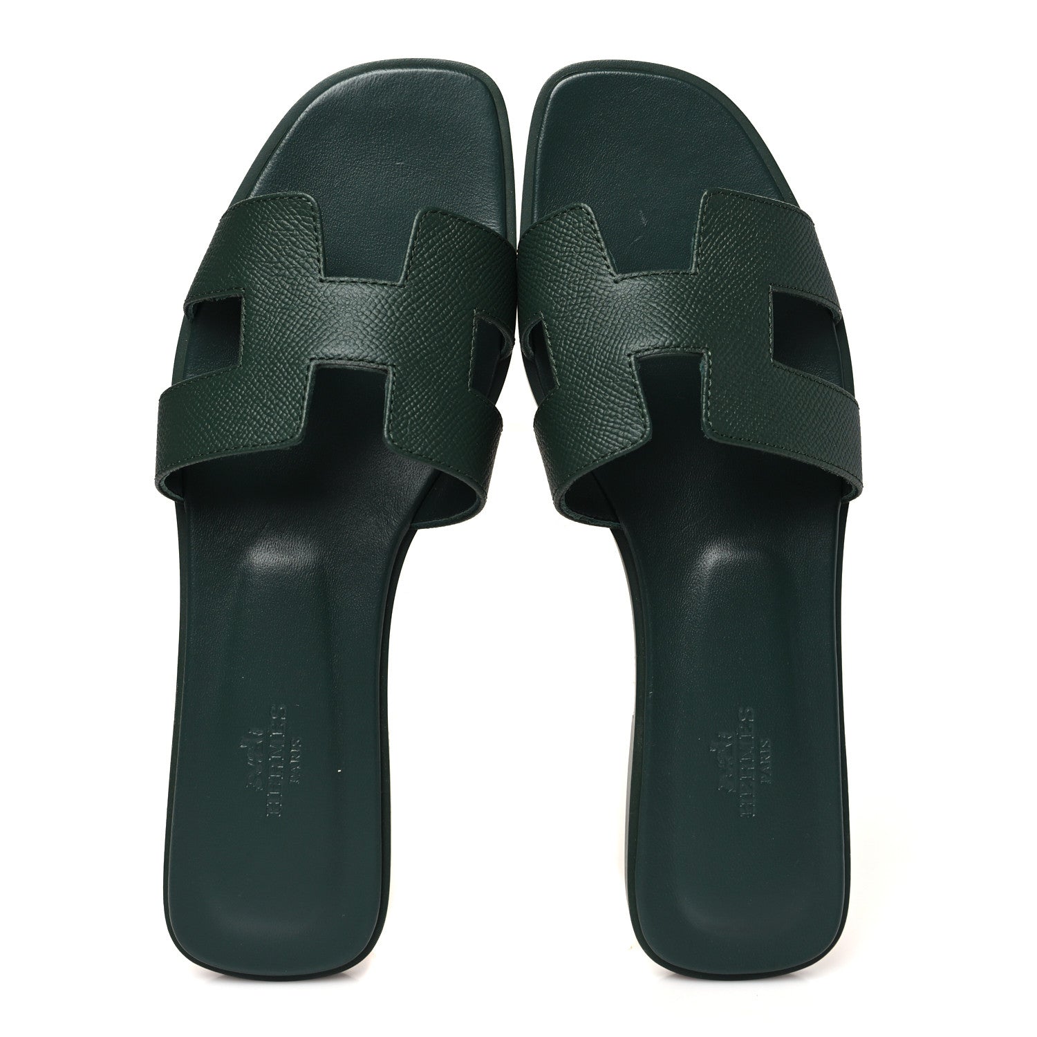 Hermes Calfskin Oran Sandals 40 Vert Viride 5 of 10