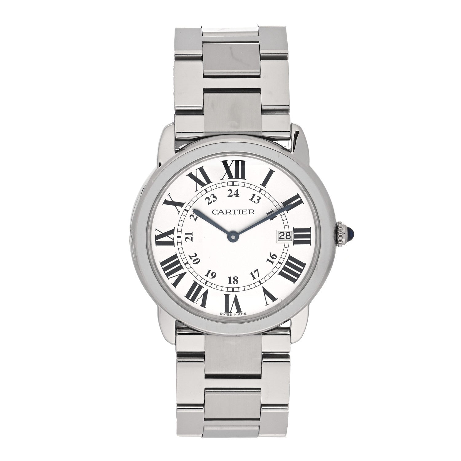 Cartier Stainless Steel 36mm Ronde Solo Quartz Watch 1 of 5