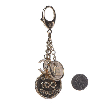 Chanel Coco CC Coins Key Chain Light Gold 2 of 2