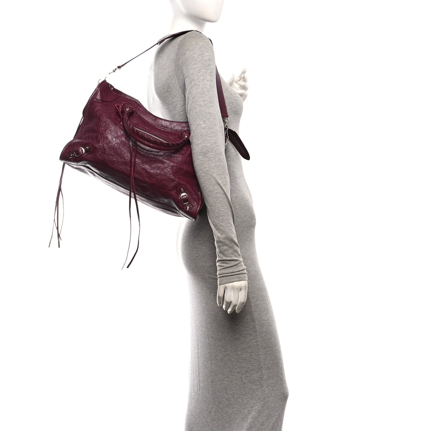 Agneau Classic Silver Hardware City Violet Prune