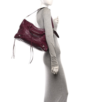 Balenciaga Agneau Classic Silver Hardware City Violet Prune 2 of 11