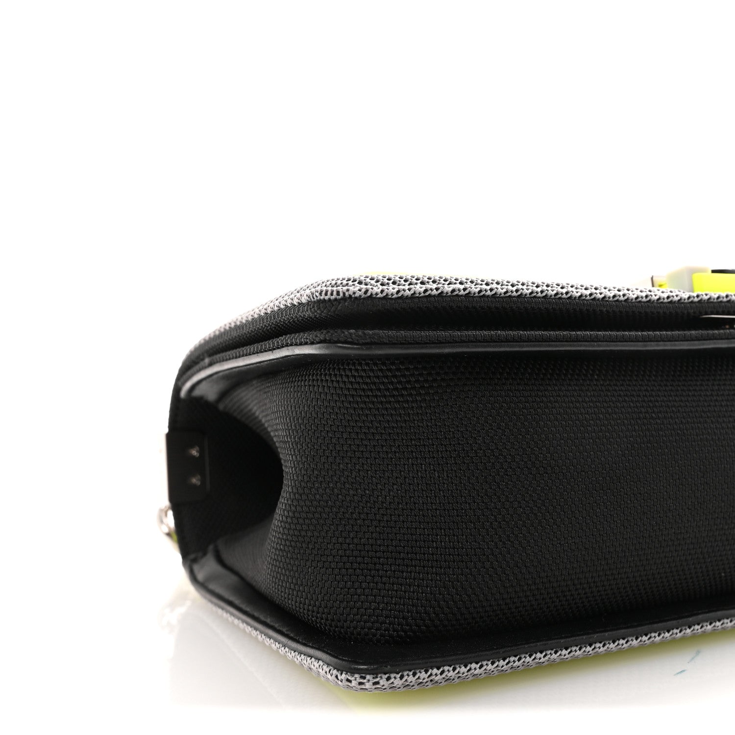 Chanel Canvas Quilted Medium Fluo Boy Flap Black Grey Yellow 9 of 11