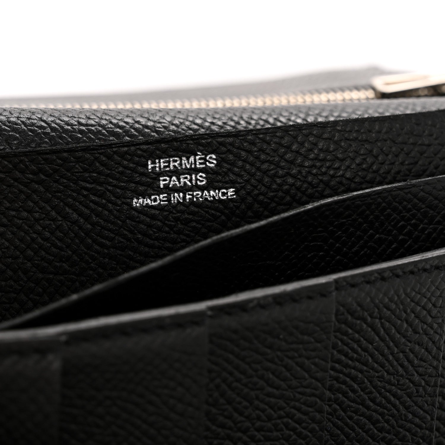 Hermes Epsom Tri-Fold Bearn Gusset Wallet Black 6 of 8