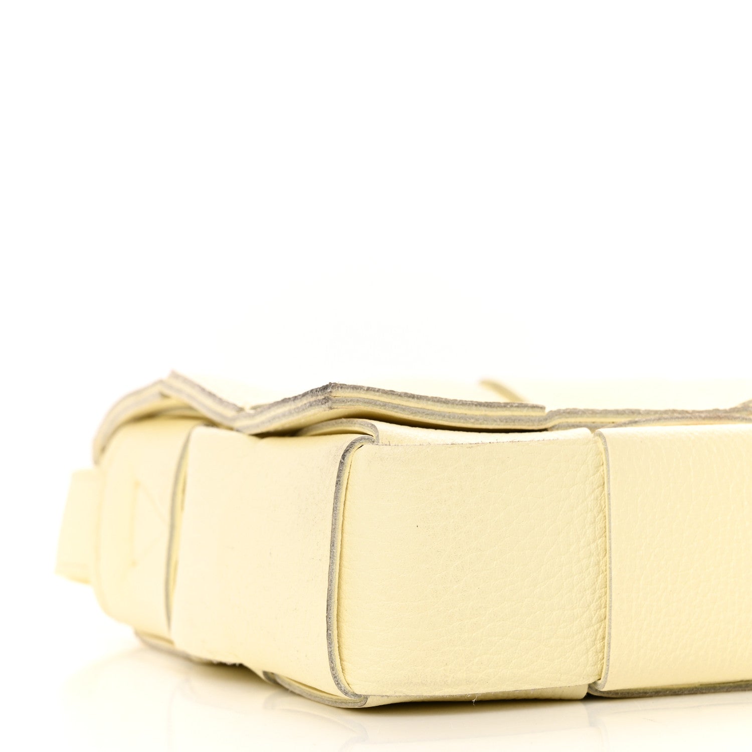 Bottega Veneta Grained Calfskin Maxi Intrecciato Cassette Crossbody Bag Ice Cream 8 of 9