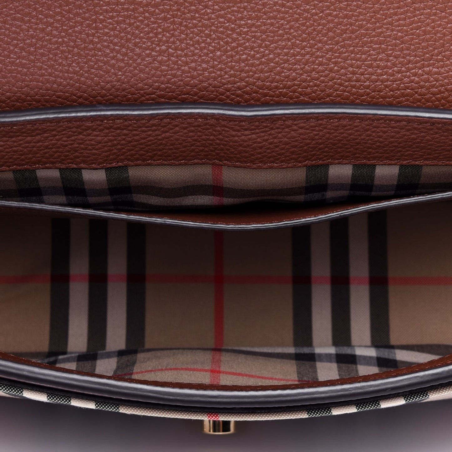 Calfskin Vintage Check Note Crossbody Bag Tan