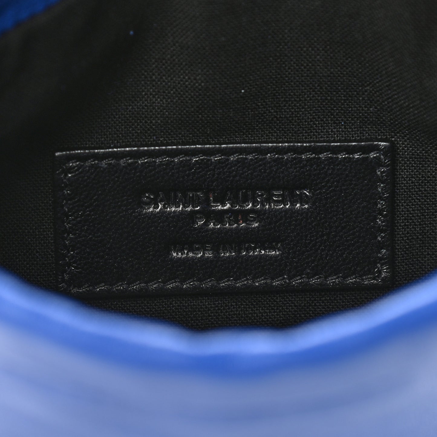 Lambskin Paris Drawstring Pouch Bleu Majorelle