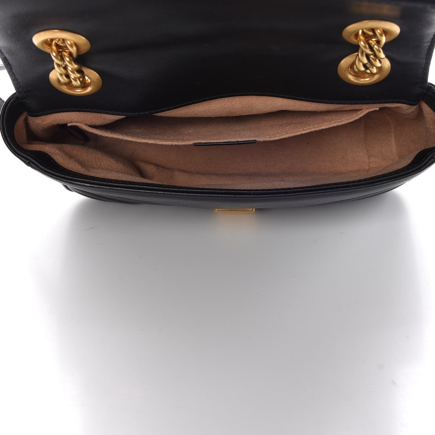Calfskin Matelasse Mini GG Marmont Shoulder Bag Black