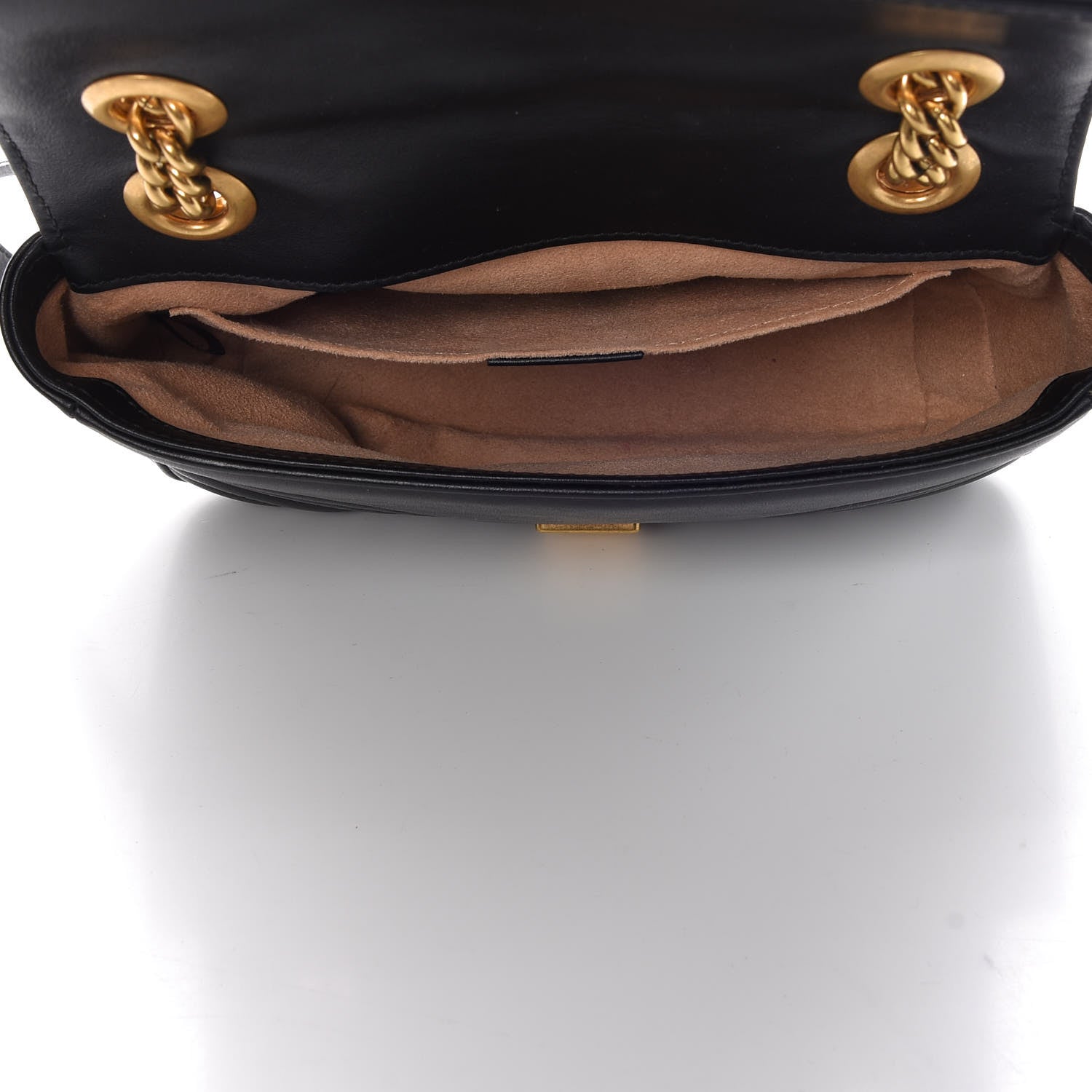 Gucci Calfskin Matelasse Mini GG Marmont Shoulder Bag Black 5 of 8