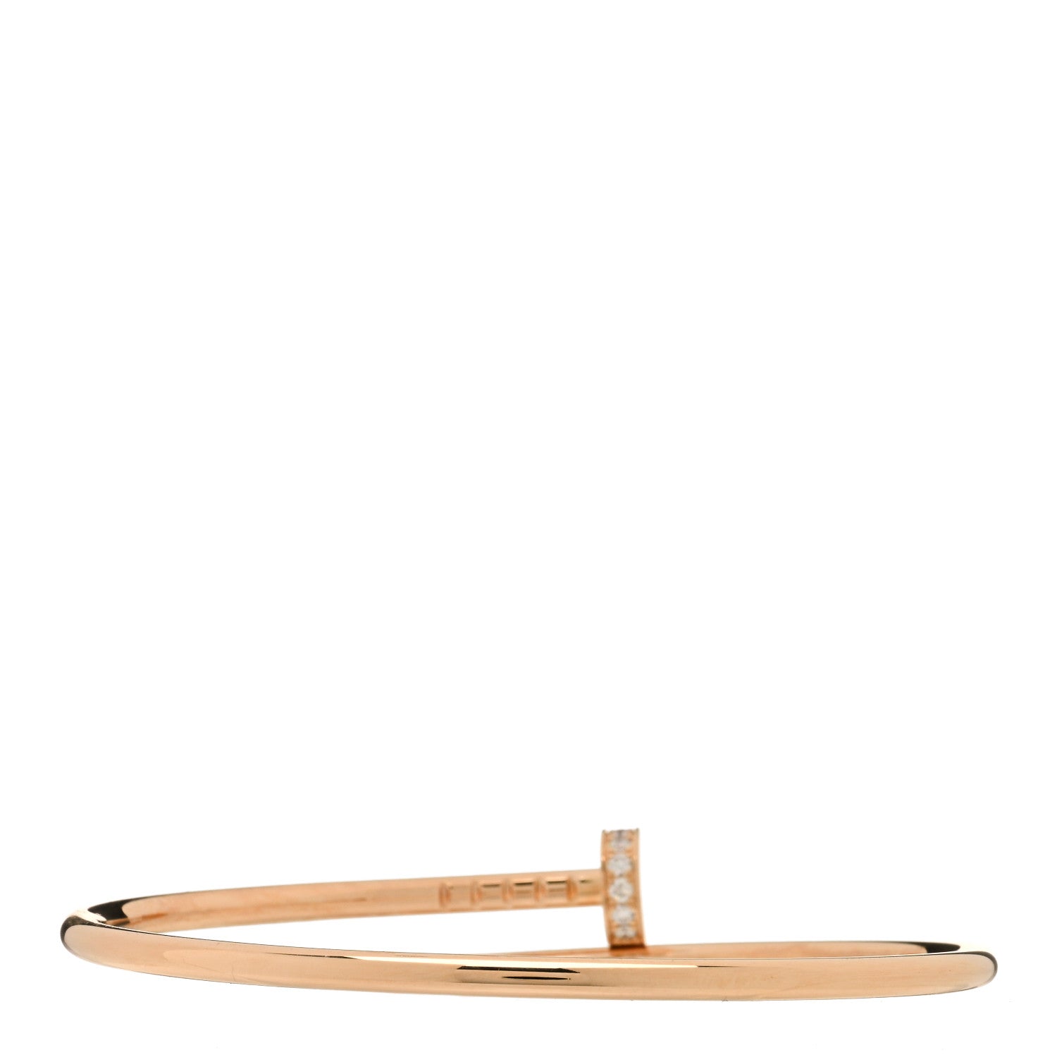 Cartier 18K Pink Gold Diamond Small Juste Un Clou Bracelet 15 2 of 3