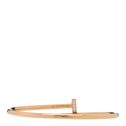 Cartier 18K Pink Gold Diamond Small Juste Un Clou Bracelet 15 2 of 3