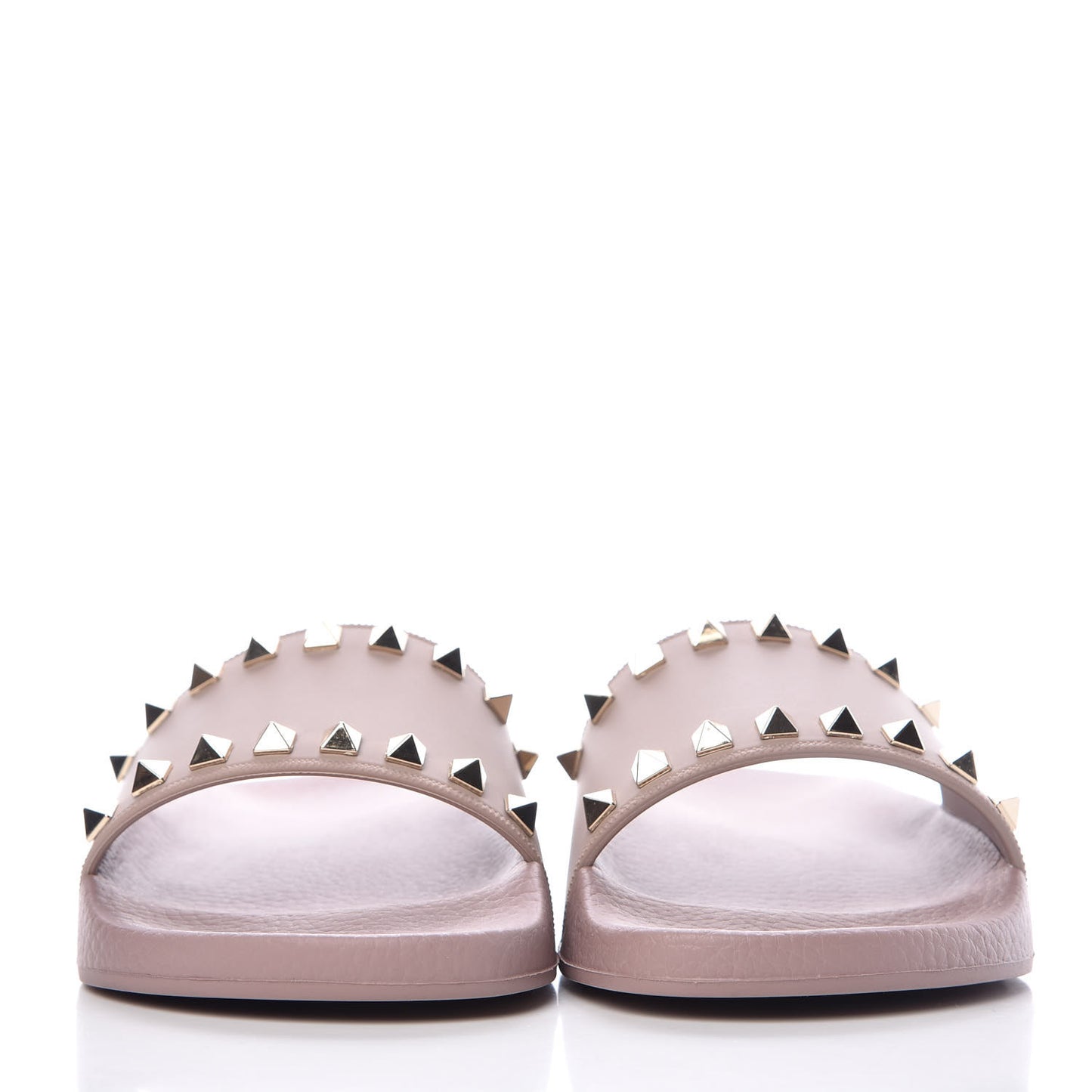 Rubber Rockstud Slide Sandals 36 Poudre