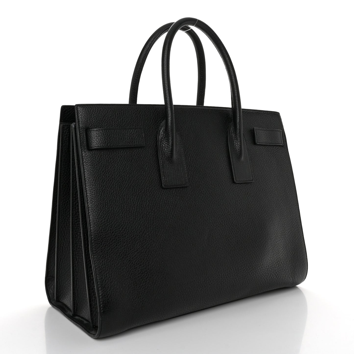 Grained Calfskin Large Sac De Jour Carryall Black