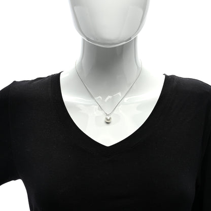 Tiffany Platinum Pearl Diamond 10-11mm Victoria Pendant Necklace 1 of 4