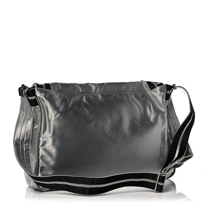 Chanel Metallic Nylon Sport CC Messenger Dark Silver 3 of 19