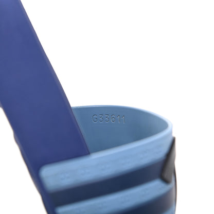 Chanel Rubber CC Flat Slide Sandals 35 Black Navy 9 of 10