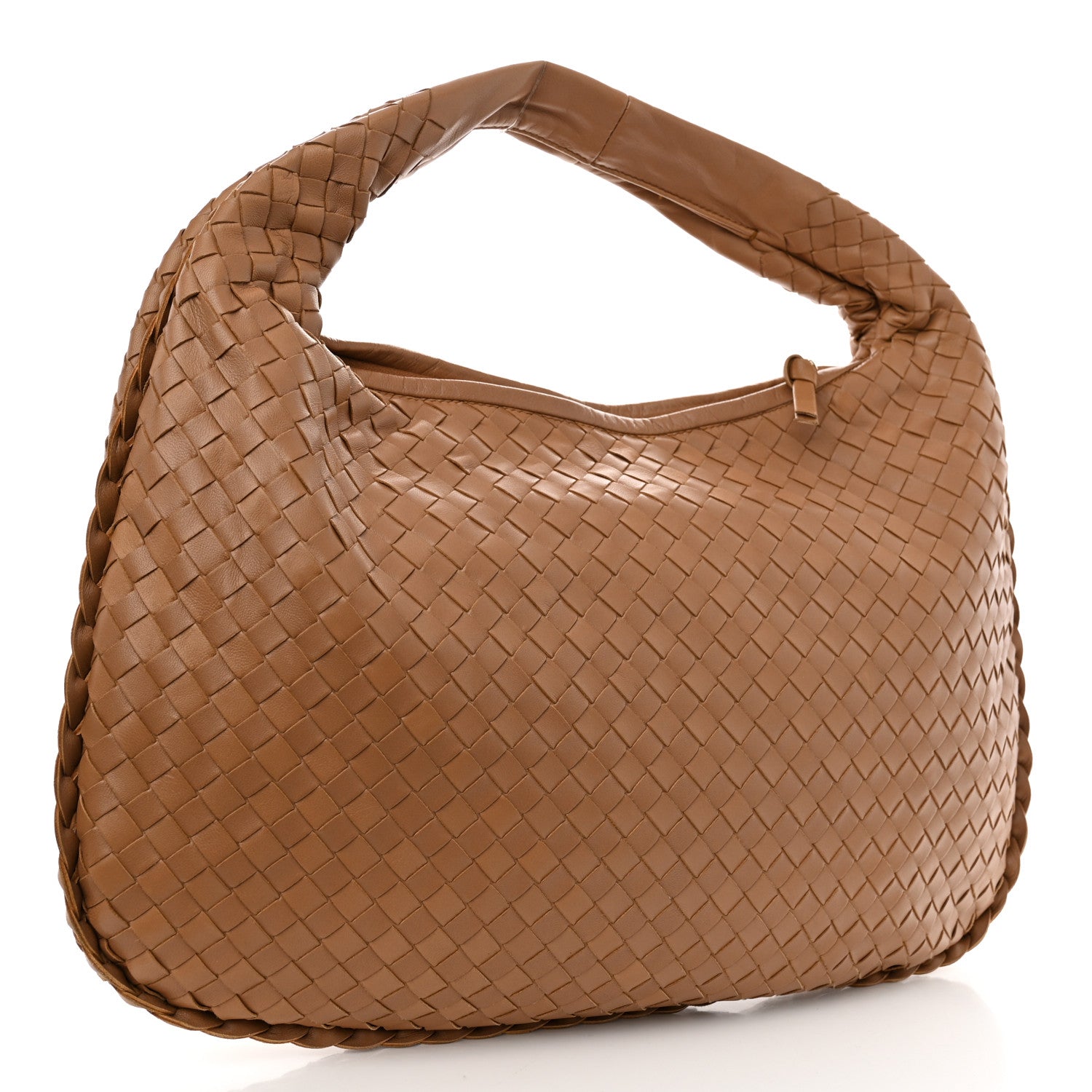Bottega Veneta Nappa Intrecciato Embossed Medium Veneta Hobo Camel 3 of 11