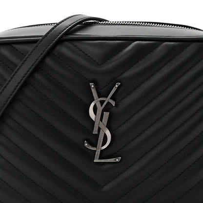 Saint Laurent Calfskin Matelasse Monogram Lou Camera Bag Black 8 of 11