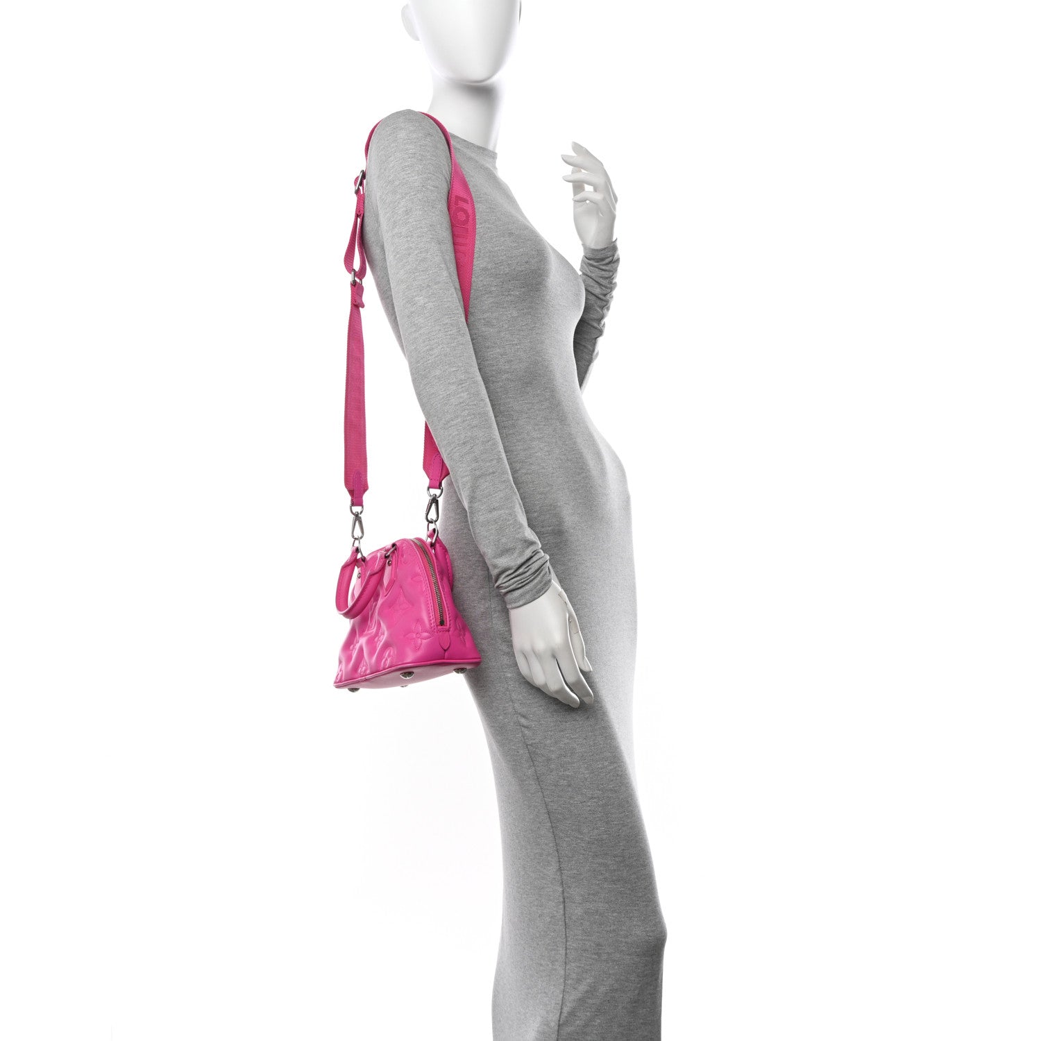 Louis Vuitton Calfskin Bubblegram Alma BB Rose Miami 2 of 15