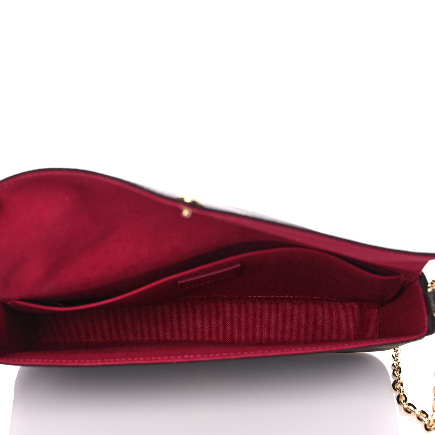 Louis Vuitton Monogram Pochette Felicie Chain Wallet Fuchsia 6 of 10