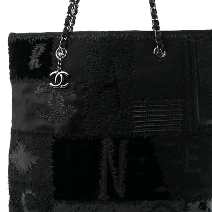 Chanel Tweed Patchwork Tote Black 8 of 10