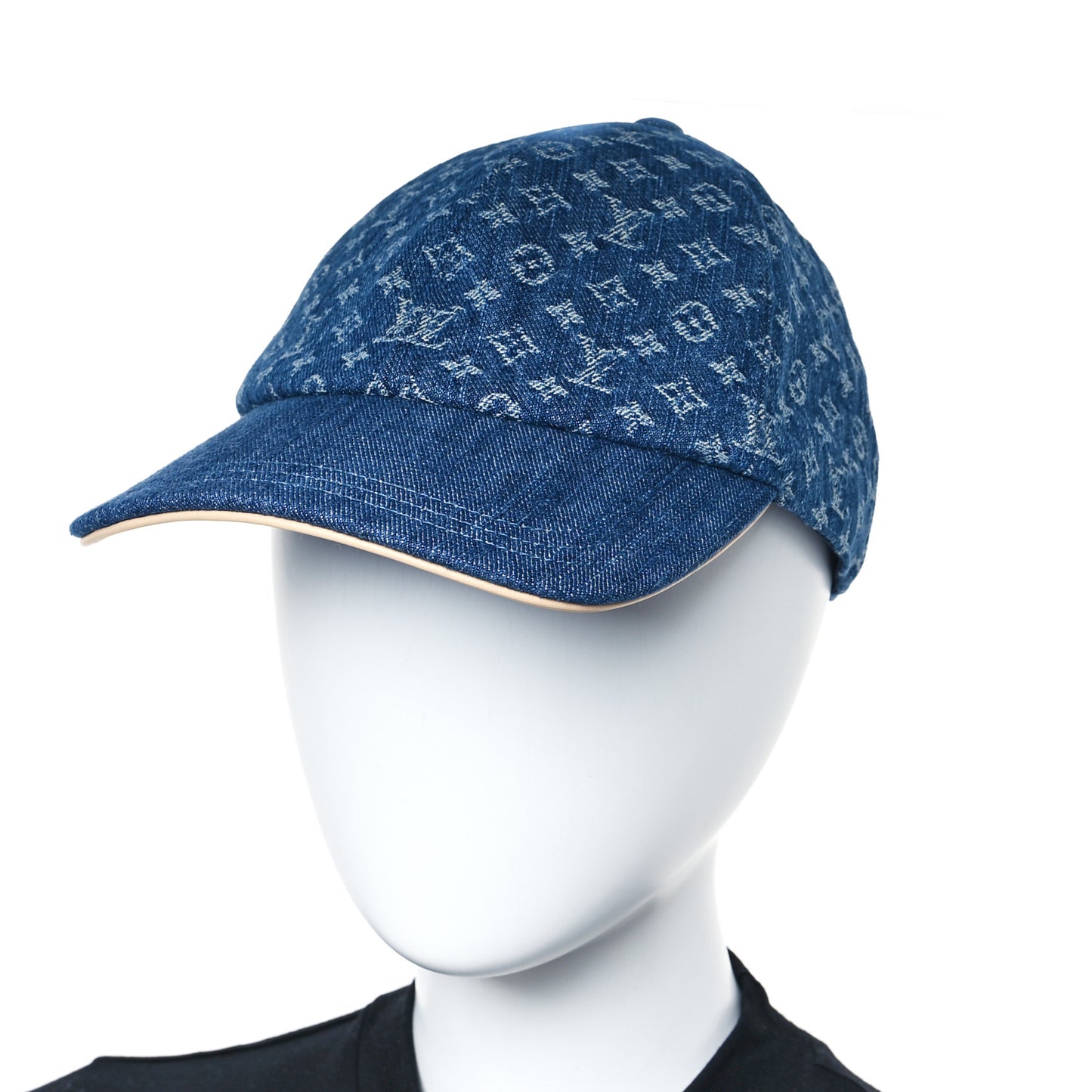 Monogram Denim LV Remix Cap L Blue