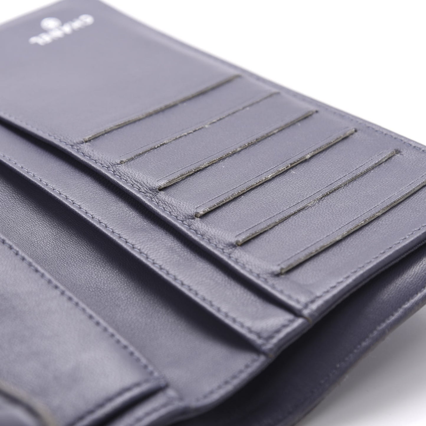 Lambskin Quilted Large Flap Wallet Purple