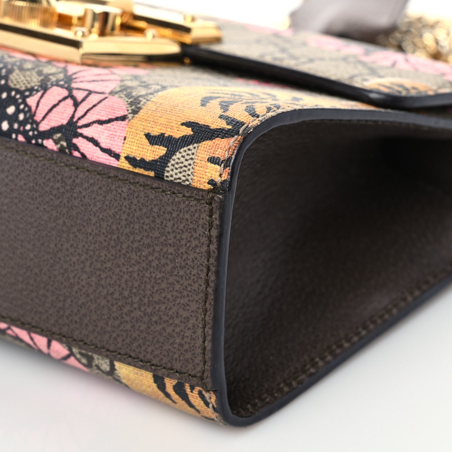 GG Supreme Monogram Bengal Small Padlock Shoulder Bag Beige Pink
