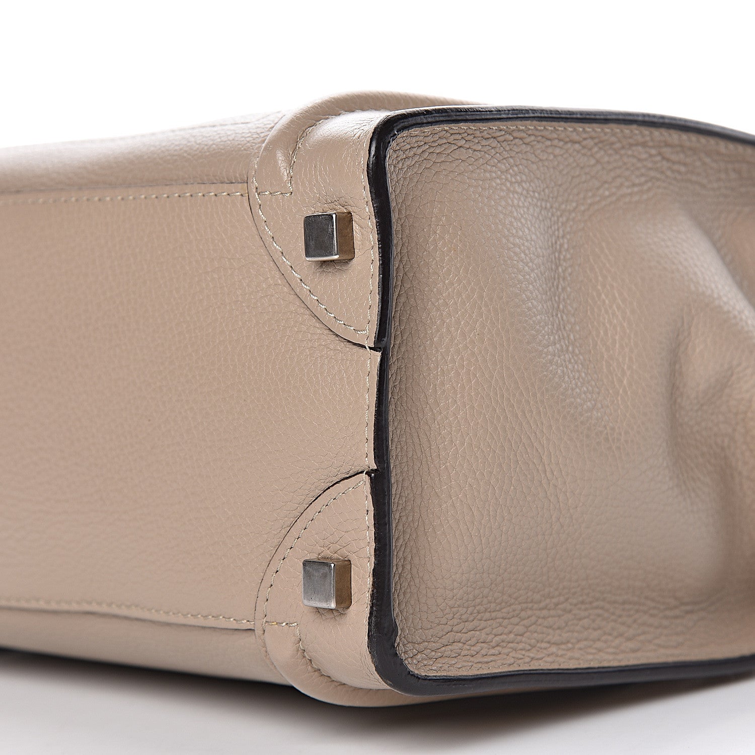 Celine Drummed Calfskin Micro Luggage Dune 11 of 11