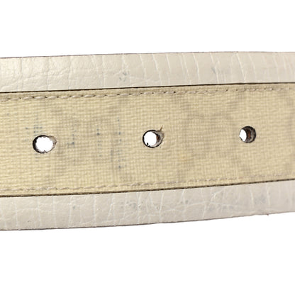 Gucci GG Plus Monogram Calfskin Interlocking G 40mm Belt 95 38 White 9 of 11