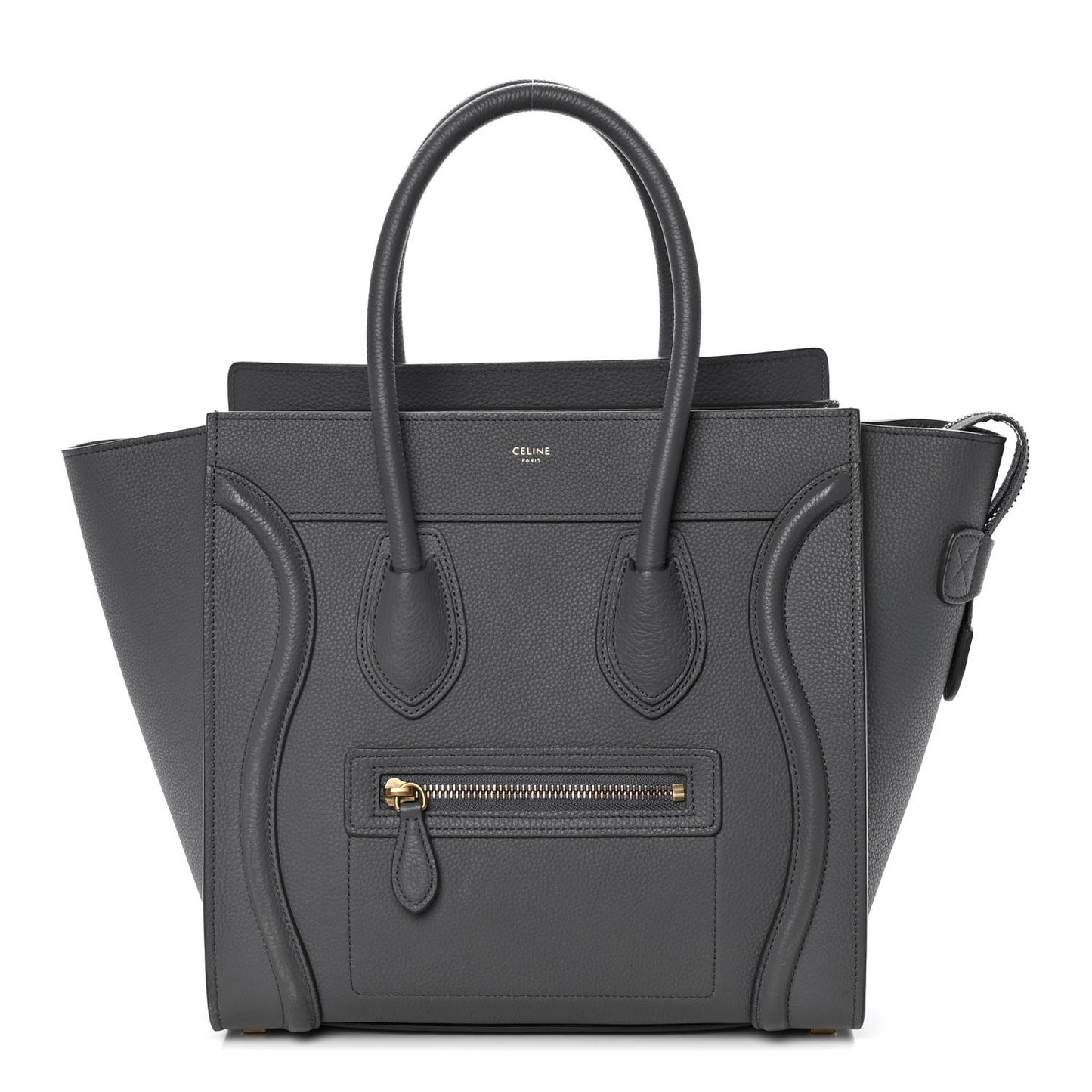 Baby Drummed Calfskin Micro Luggage Kohl