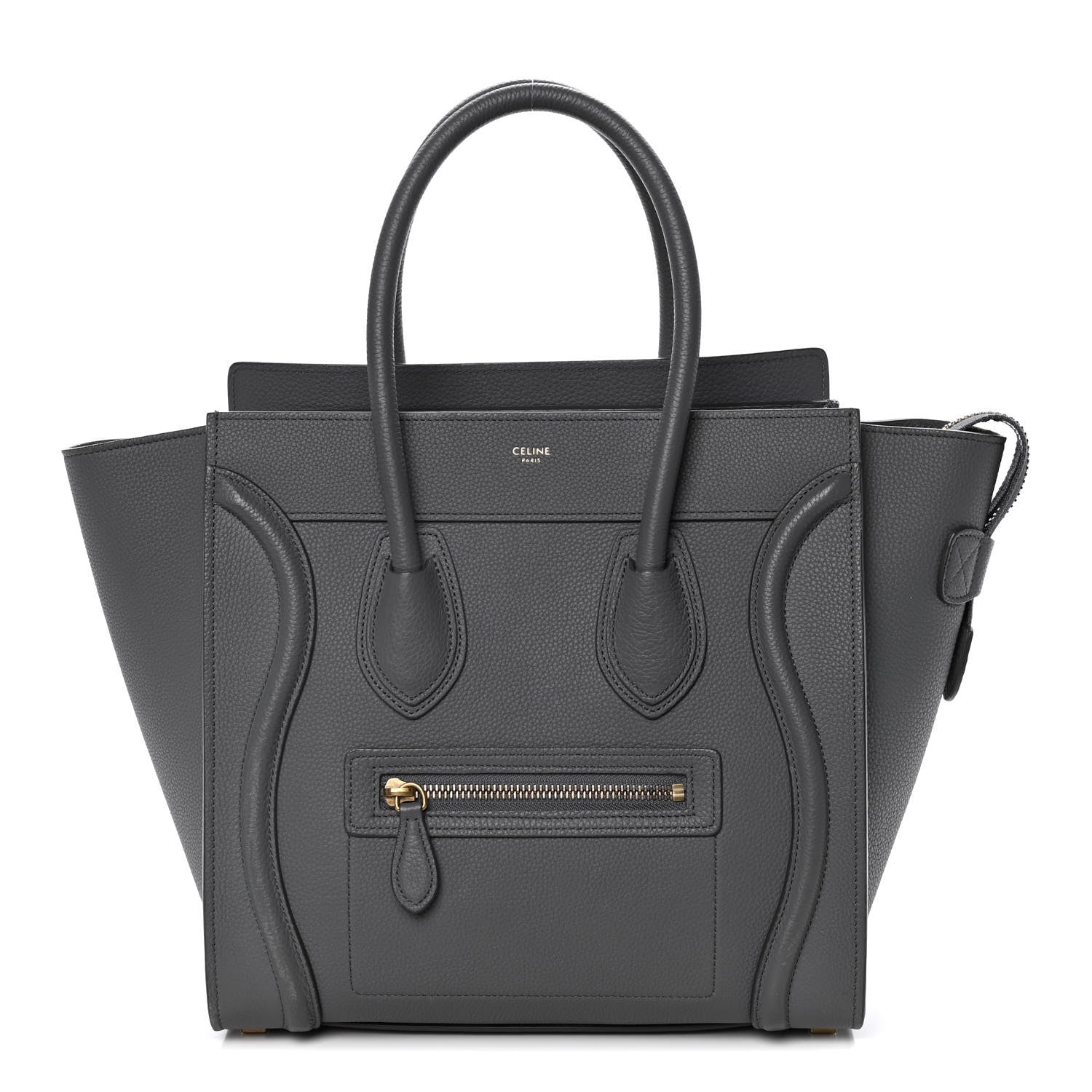 Celine Baby Drummed Calfskin Micro Luggage Kohl 1 of 19
