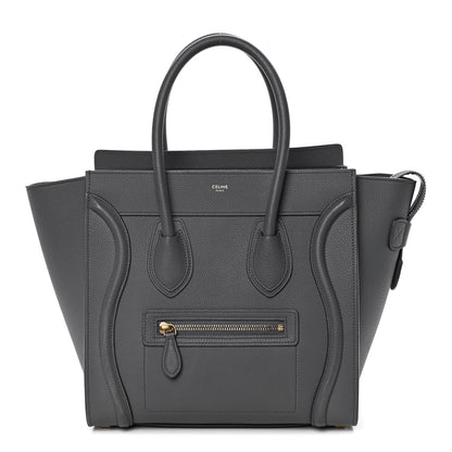 Celine Baby Drummed Calfskin Micro Luggage Kohl 1 of 19