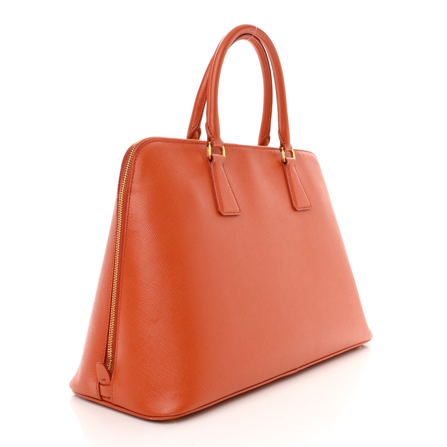 Prada Saffiano Lux Medium Promenade Tote Papaya 3 of 11