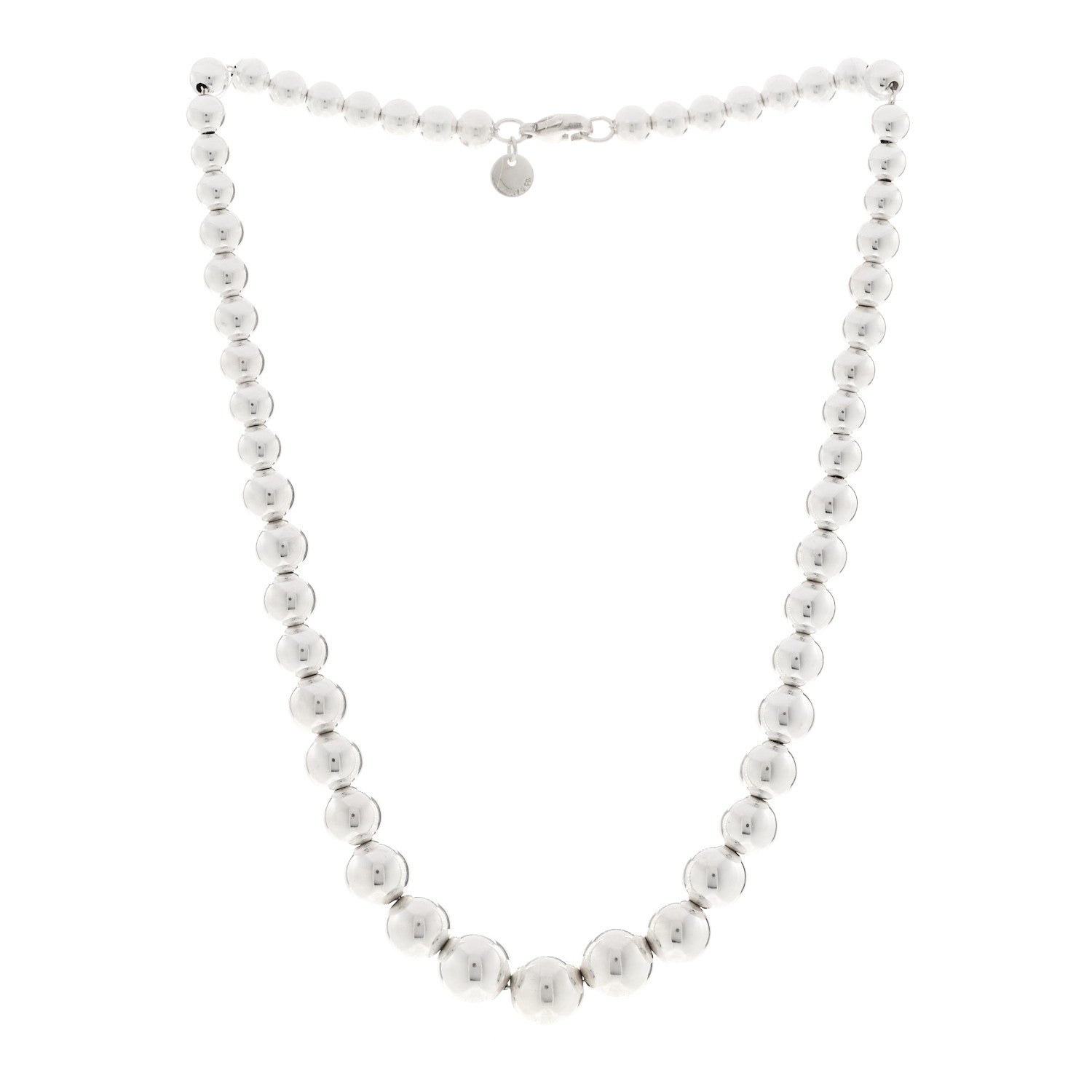 Tiffany Sterling Silver HardWear Graduated Ball Necklace 3 of 4