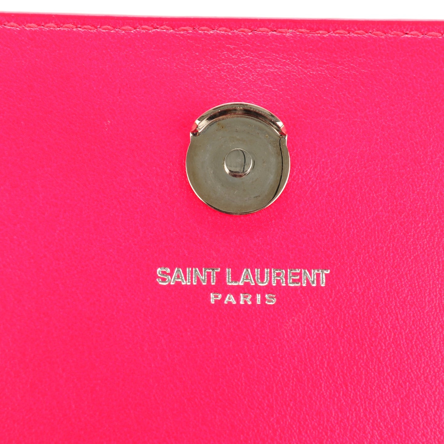Calfskin Small Classic Monogram Kate Satchel Neon Pink