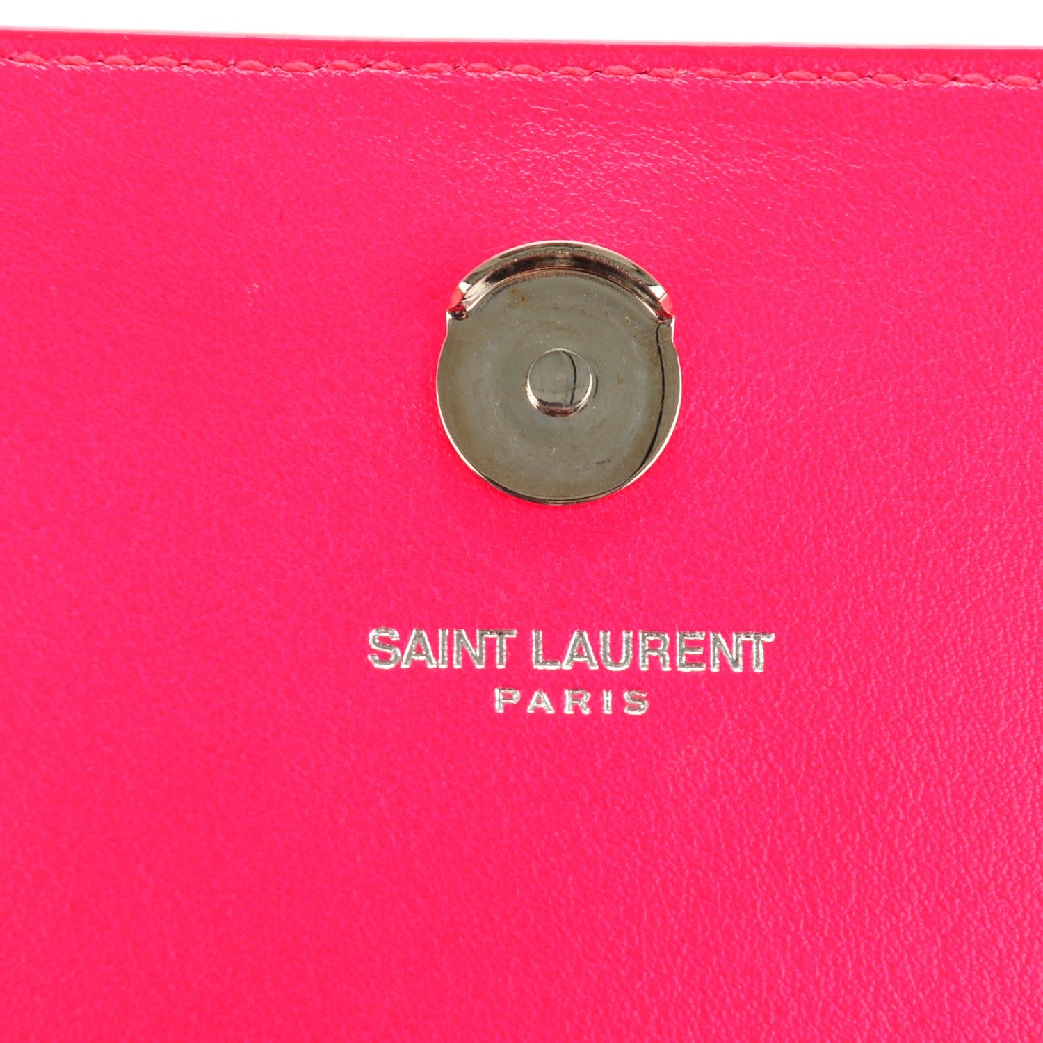 Saint Laurent Calfskin Small Classic Monogram Kate Satchel Neon Pink 5 of 7