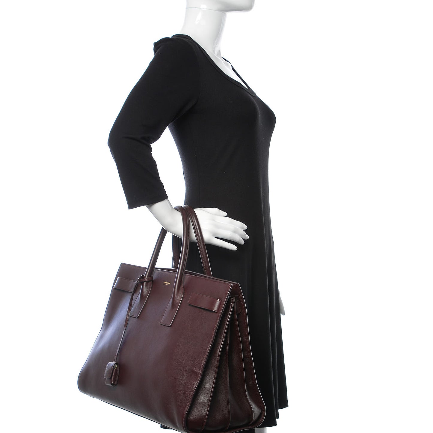 Calfskin Large Sac De Jour Carryall Bordeaux