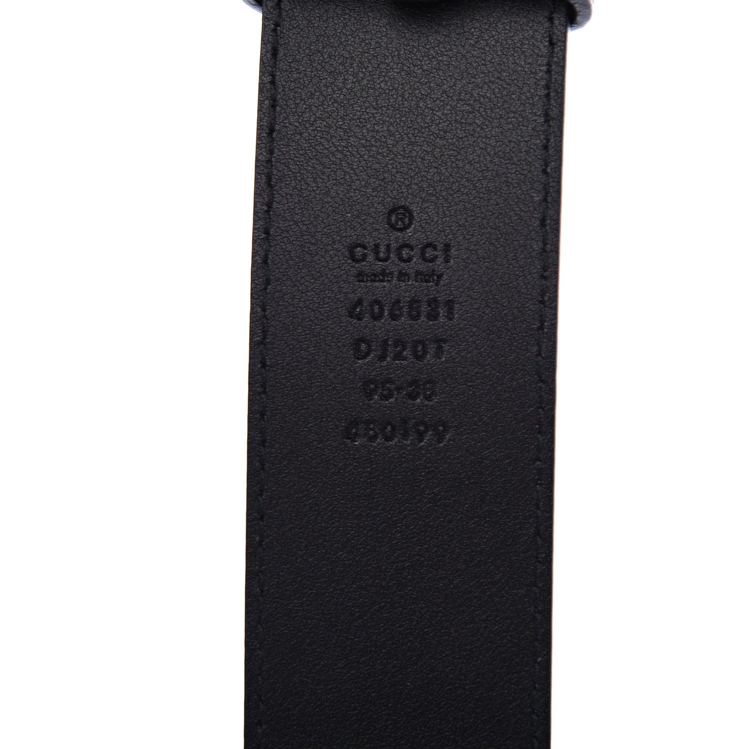 Gucci Textured Calfskin Double G 40mm Belt 95 38 Black 3 of 7