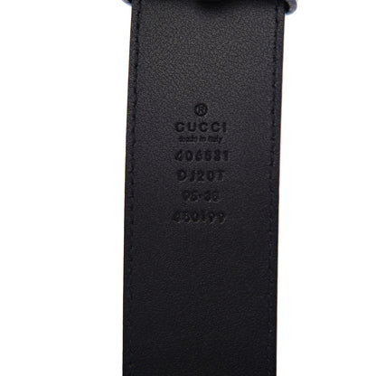 Gucci Textured Calfskin Double G 40mm Belt 95 38 Black 3 of 7