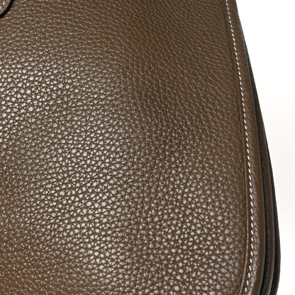 Hermes Taurillon Clemence EVELYNE III PM Etoupe 11 of 11