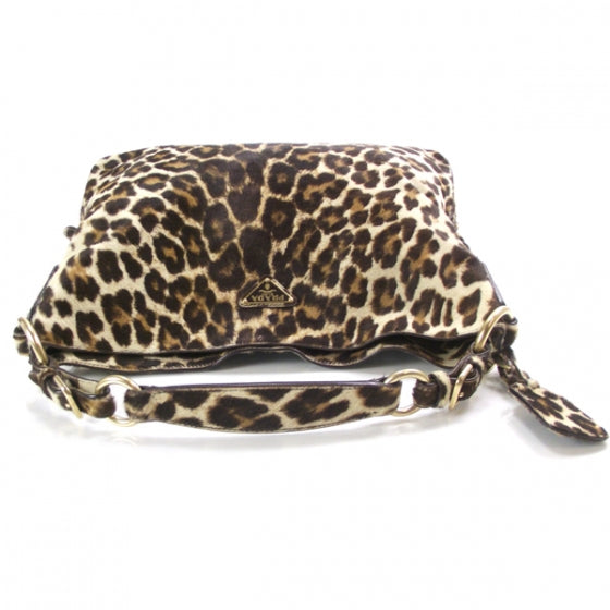 Prada Calf Hair Leopard Print Shoulder Bag 5 of 10