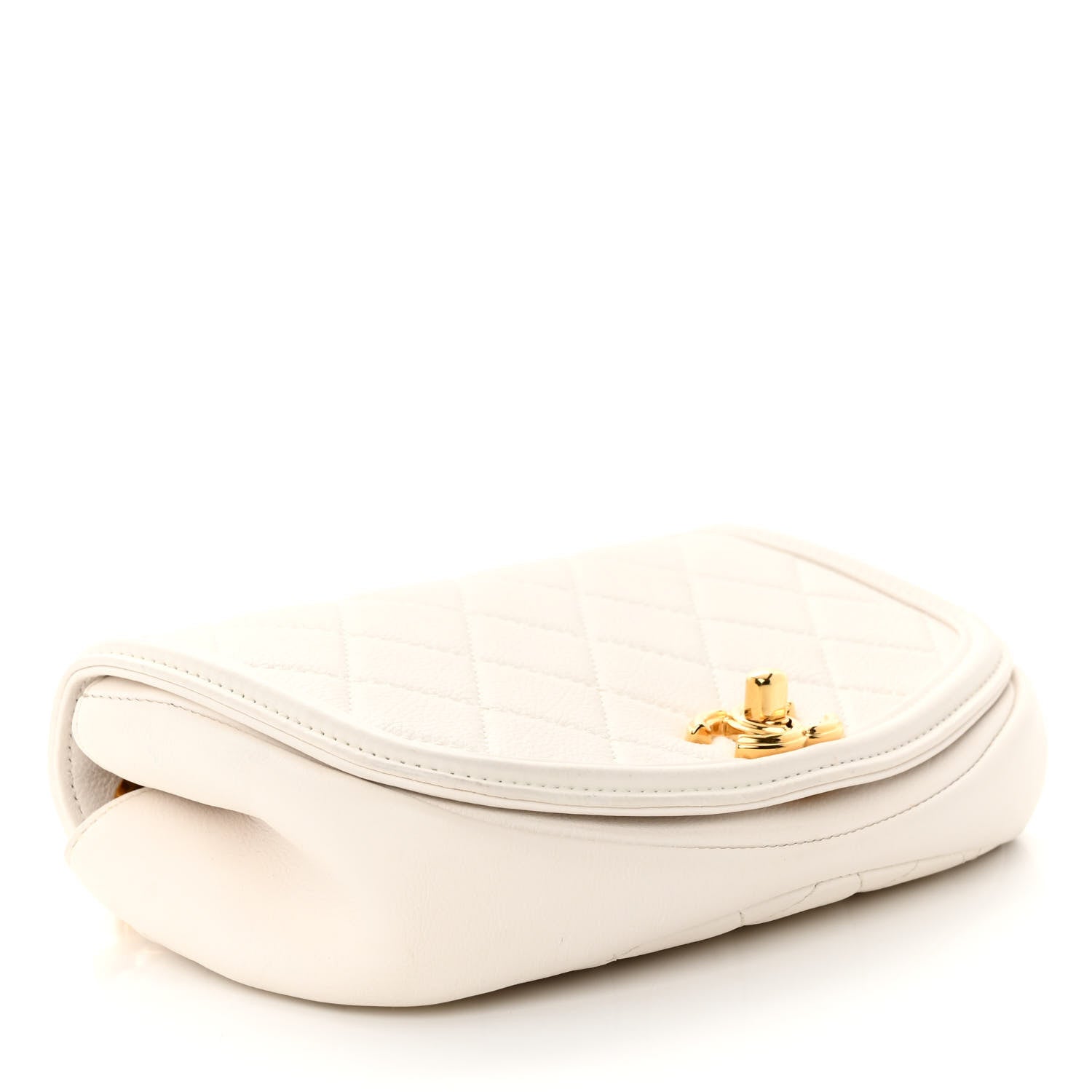 Chanel Calfskin Quilted Small Underline Flap White 4 of 12