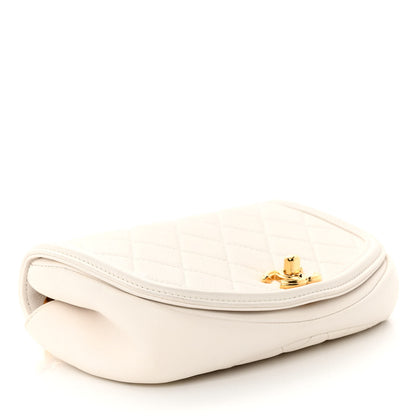 Chanel Calfskin Quilted Small Underline Flap White 4 of 12