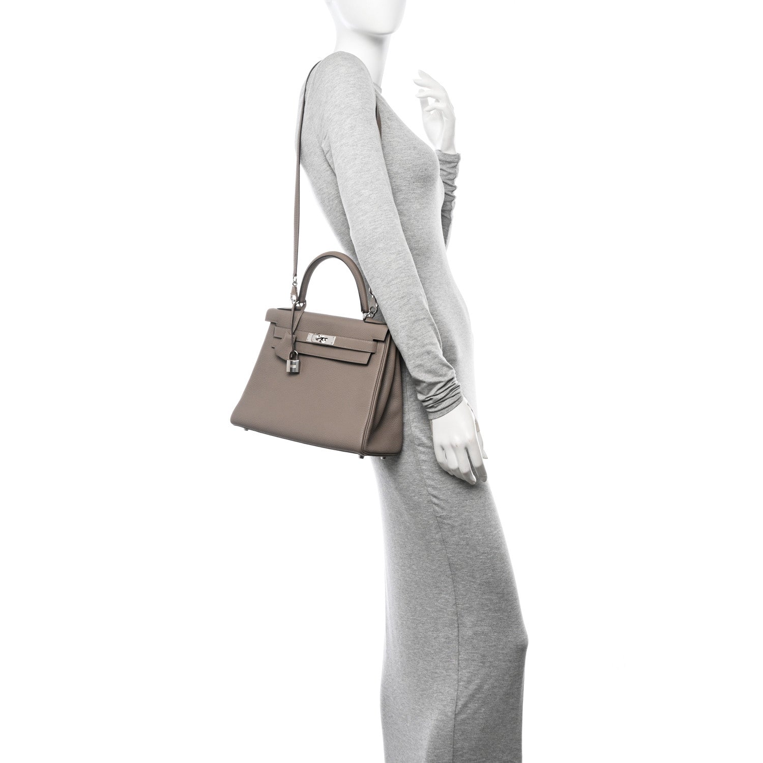 Hermes Togo Kelly Retourne 28 Gris Asphalte 2 of 12
