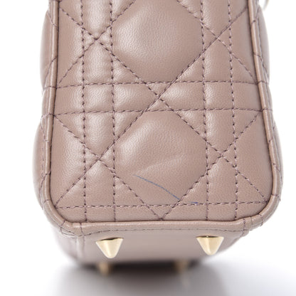 Christian Dior Lambskin Cannage Small Lucky Badges My Lady Dior Taupe 10 of 11