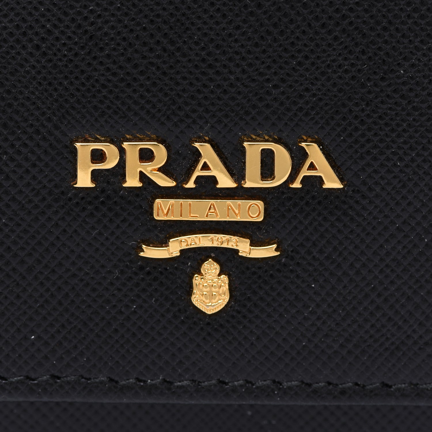 Prada Saffiano Metal Mini Crossbody Wallet Nero Black 11 of 11