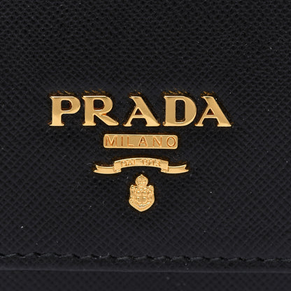 Prada Saffiano Metal Mini Crossbody Wallet Nero Black 11 of 11