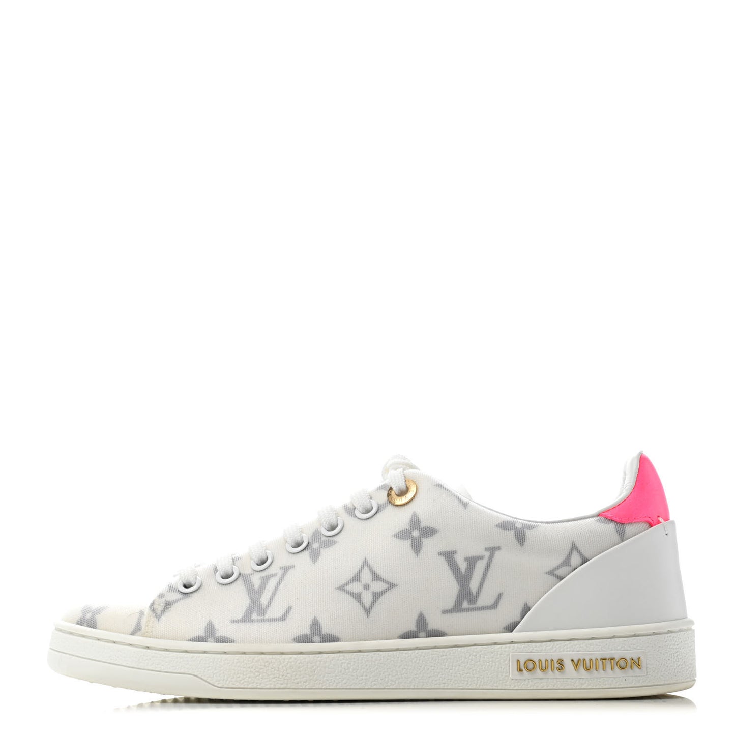 Technical Fabric Calfskin Frontrow Sneakers 35.5 Pink