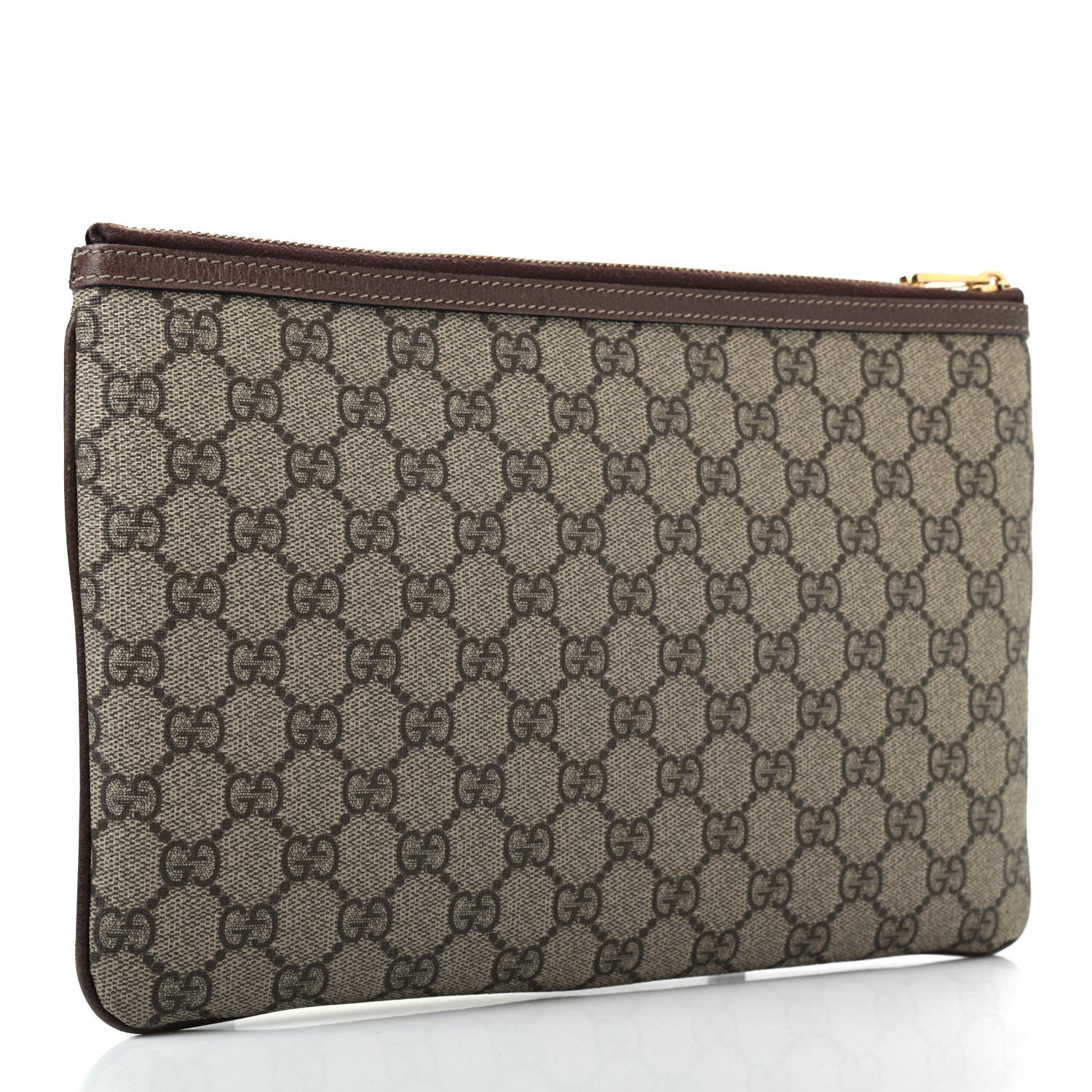 Gucci GG Supreme Monogram Large Ophidia Pouch Clutch Brown 3 of 7